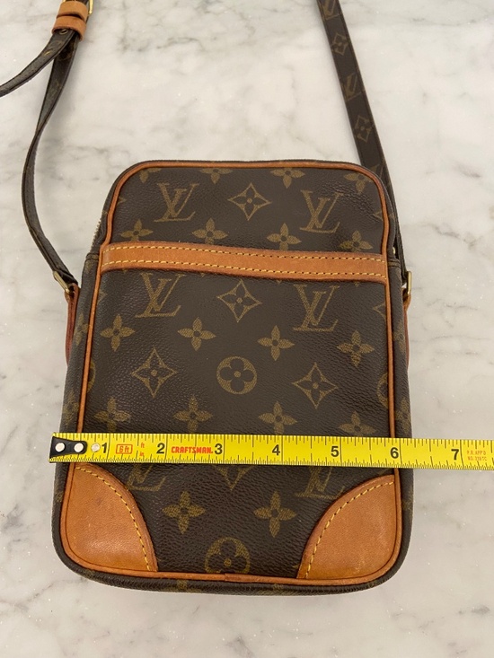 Authentic Louis Vuitton Danube PM LV Brown Monogram Small Vintage 